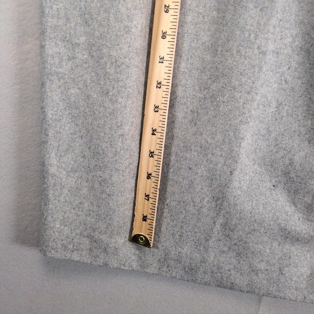 Shade Gray Wool Blend Sleeveless Sheath Dress Sz 12 Box Pleats Knee-Length Y2K - Picture 8 of 10